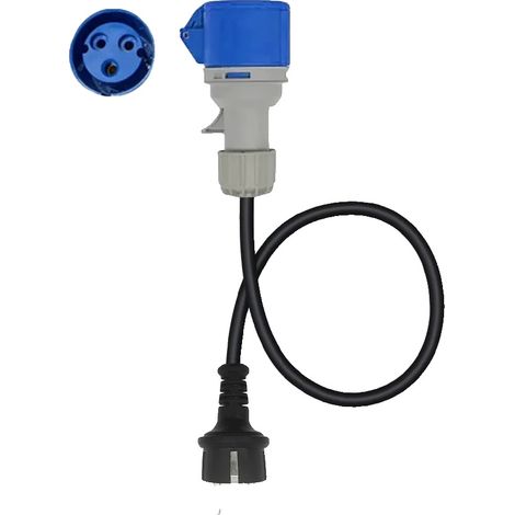 Adaptador de cargador portátil, corriente nominal de 32 A, diseño resistente al agua. (1/2)