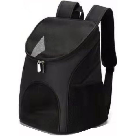 Sac à dos respirant pour animaux de compagnie, sac de transport pliable et résistant aux chocs pour chat avec poignée de transport pour animaux de compagnie chats S (30x25x35cm/11.8x9.8x13.8) noir (1/5)