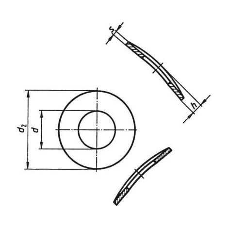 TOOLCRAFT A3 D137-A2 194666 Rondelle élastique Ø intérieur: 3.2 mm M3 DIN 137 acier inoxydable A2 100 pc(s) S59872 (1/2)