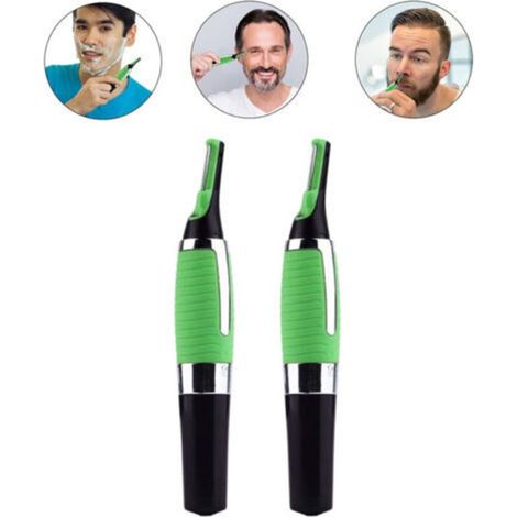 Rasoir électrique hypoallergénique pour homme – Lames en acier inoxydable – Convient pour le cou, le nez, les sourcils et le corps – Appareil professionnel léger – Sans piles (1/4)