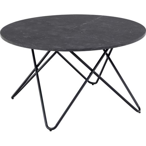 Wyre Couchtisch Ø80cm schwarz.