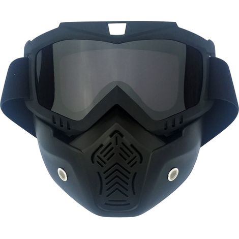 Lunettes De Motocross - Antibuée Protection UV - Masque Facial Détachable - Pour Activités Tout-Terrain Cyclisme Aventure Extérieure - 1 Pièce (1/5)