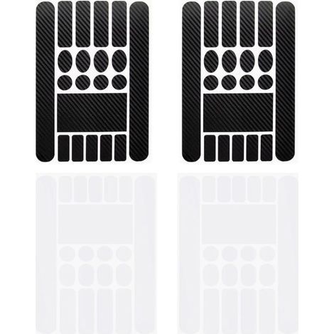 4 Pièces Film Protection Cadre Vélo Transparent Autocollant PVC Anti-Rayures Noir Mat Carbone pour VTT Vélo de Course Ville (1/5)