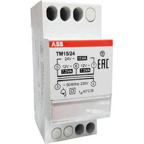 Trasformatore per campanelli alimentato a 15 V A 2 moduli ABB 1524
