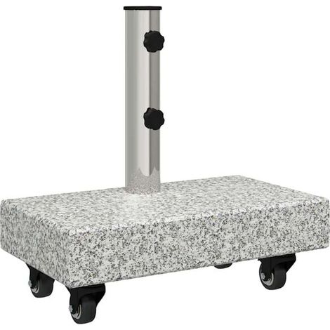 Socle de parasol gris, 45 x 25 x 45 cm en granit. (1/5)