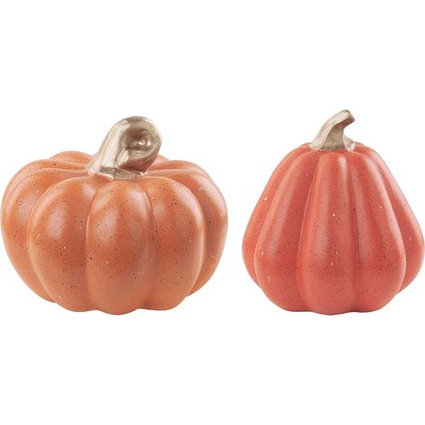 Set of 2 Figurines Pumpkin CHALKIDA Orange (1/5)