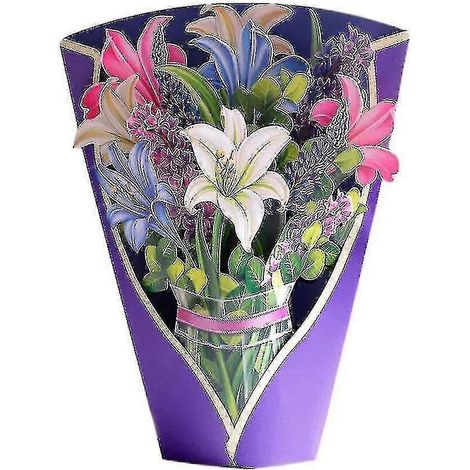 Grußkarte mit Pop-up-Blumenstrauß – Muttertagsgeschenk
