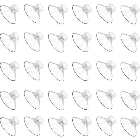 Ventouse - 40 mm - Filetée avec écrou moleté - Pour surfaces lisses vitre miroir métal - Lot de 30 (1/5)