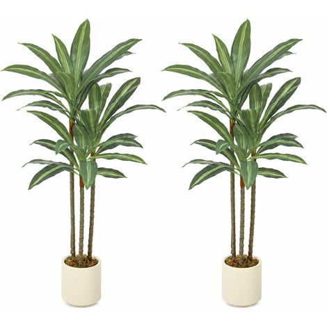 HOMCOM 90cm Lifelike Fake Tree with Bendable Trunks for Home Decor, Green (1/5)