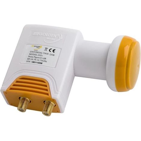 Golden Media High Gain Universal LNB Twin avec des contacts plaqués or (Full HD4K0.1dB) 122 (1/2)