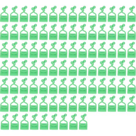 100 clips de fixation auto-adhésifs pour plantes grimpantes murales (vert) (1/5)