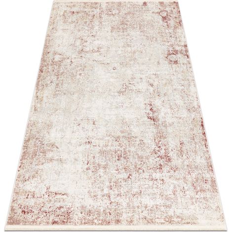 DISTIN 0828A rosa / puder / weiß moderner Teppich - Abstraktion, Vintage, Fransen pink 160x230 cm