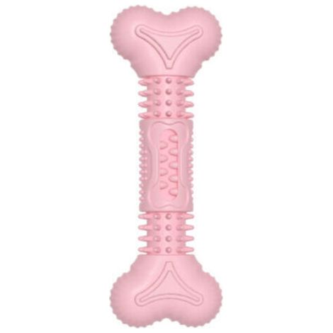 Jouet pour Chien, Nettoyage des Dents en Caoutchouc Naturel Jouet à Mâcher pour Moyens et Petits Chiens Pas pour Les Chiens Agressifs(poudre de fleur de cerisier) (1/5)