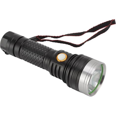 Lampe torche LED à 2 niveaux de luminosité, haute luminosité, LED SST40, lumière blanche, longue durée de vie, étanche, portable, pour les activités de plein air, la maison et les aventures. (1/5)