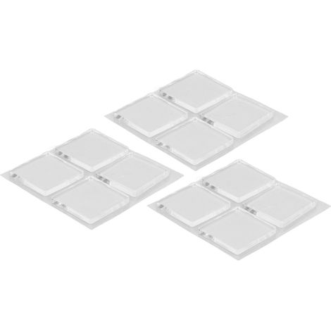 12 Stück quadratische Schranktürpuffer, transparente Stopper, Wandschutz, selbstklebend, Kfz-Schutz (1/5)