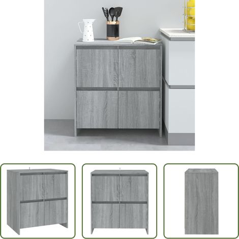 Holzwerkstoff - Sideboard Grau Sonoma 70x41x75 cm Holzwerkstoff (1/5)