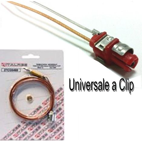 Termocoppia Universale sicurezza gas Whirlpool - Electrolux con clip 100cm