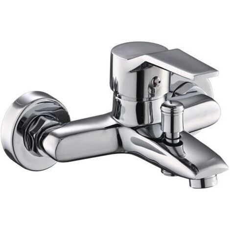 Pair Robinet mitigeur de douche mural, cuivre, eau chaude et froide, céramique, mitigeur de douche mural, mitigeur de douche monocommande (1/4)
