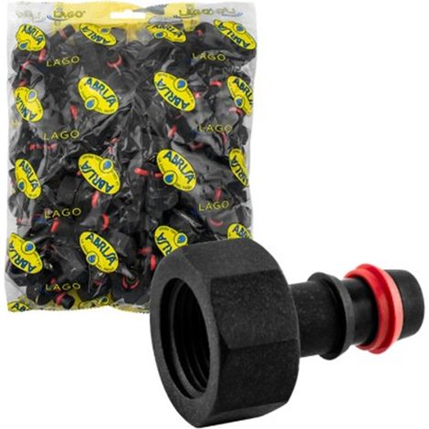 Innengewindeverschraubung mit Sicherungsring, Beutel mit 100 Stück – 20 mm – 1/2 Zoll, ABRISA.
