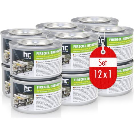 12x 200g Firegel Brennpaste zum Warmhalten von Speisen