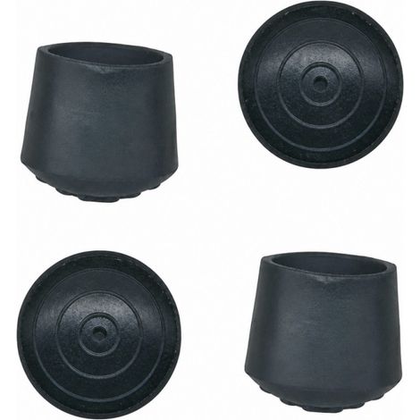 Gummi-Endkappe, Durchmesser 20 mm, 4 Stück.
