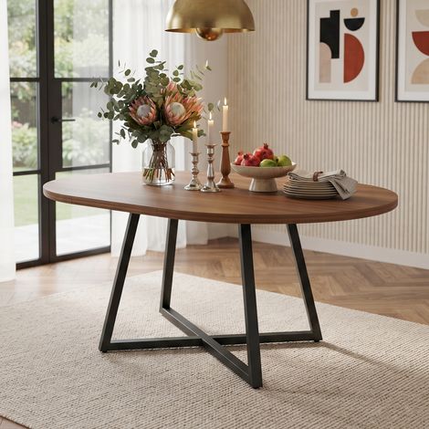 Table à manger extensible 100/140 x 100 cm, table à manger ronde adaptée pour 4 à 6 personnes, table à manger aux coins arrondis, plateau épaissi, table à manger extensible de style simple, couleur no (1/5)