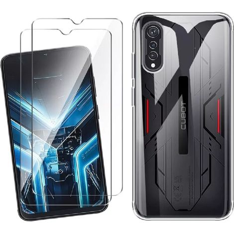 1 Étui de protection transparent, Coque durable, 2 feuilles de mica, pour smartphone Cubot (1/5)