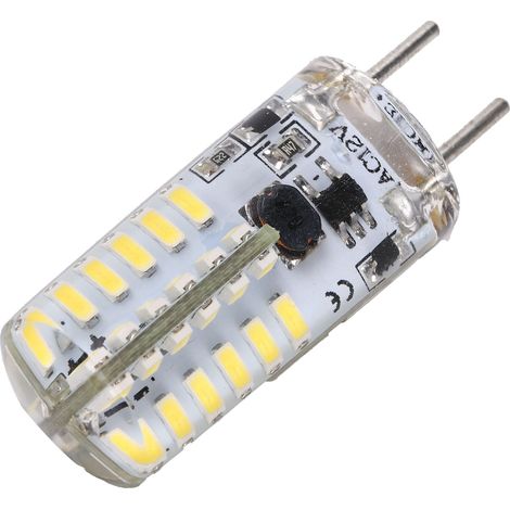 48 LED 3W 300LM GY6.35 Bipin AC12V Silikon-LED-Lampe für Kronleuchter und Deckenleuchten (Kaltweiß 6000-6500K) (1/5)