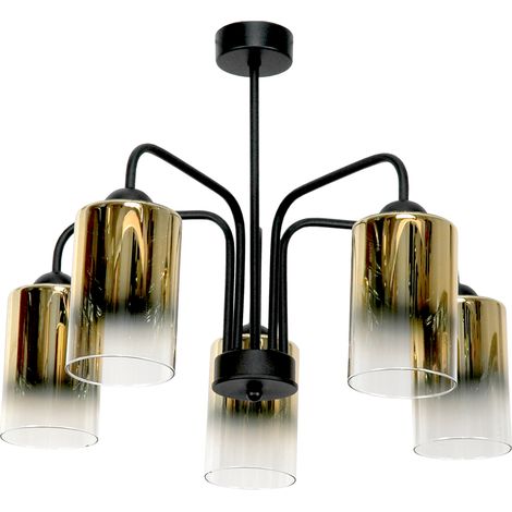 Deckenlampenschirm schwarz klassische Glasschirme gold transparent 15-500 Monare