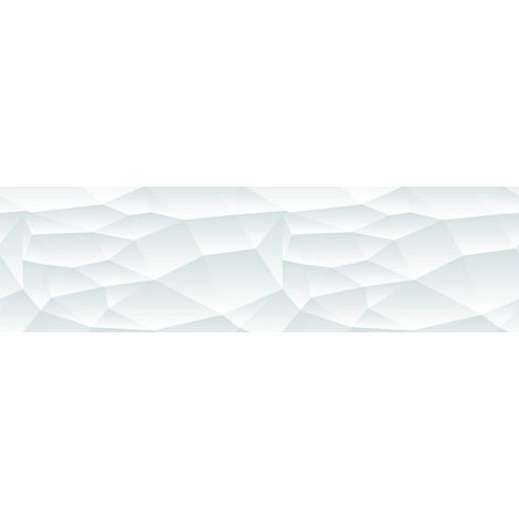 Frise auto-collante géométrique relief alvéoles blanches 14cm x 500cm – Vinyle respectueux de l'environnement – Facile à poser sans colle – Ag Art