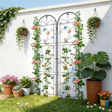 2 Pack Large Garden Trellis for Climbing Plants Outdoor Plant Garden Fencing Decorative (1/5)