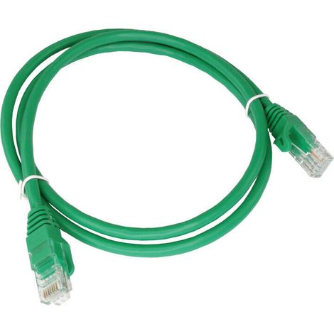 Cable de conexión U/UTP cat.6 de PVC de 0,5 m, color verde, alantec (1/2)