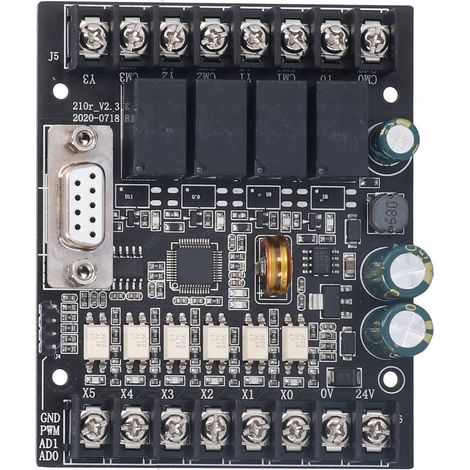 Automate programmable industriel WS2N10MRS1, contrôleur logique à relais, carte de commande PLC, sortie relais, module d'automatisation pour machines. (1/5)