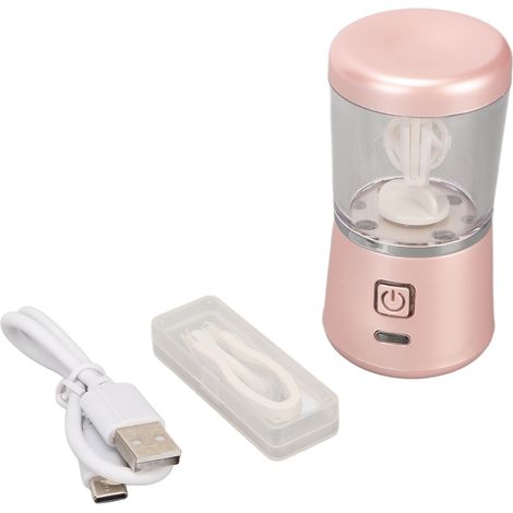 Nettoyeur de Lentilles USB Portable, Élimination des Protéines Automatique, Machine de Nettoyage Douce pour Lentilles de Contact Rose (1/5)