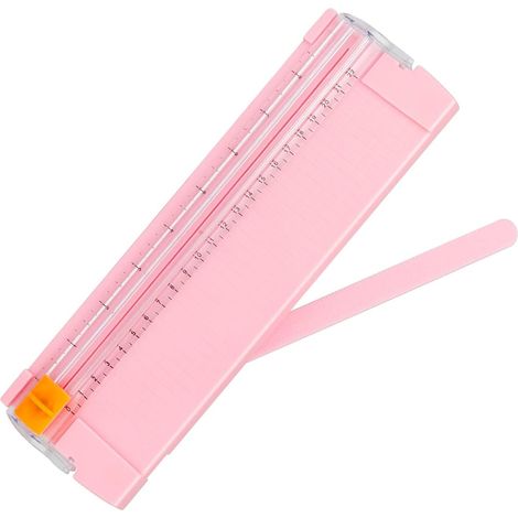 Massicot, Coupe Papier Portable, Outils Remplaçable Lame Rogneuse Papier, Massicot Scrapbooking avec Protection de Sécurité Automatique pour Couper du Coupons, Papier, Photos, Etiquettes (1/5)