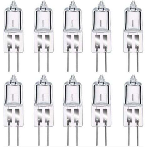 UlisemAmpoule LED G4,Ampoules halogènes G4 35W 12V, blanc chaud 2800K, gradable capsule transparente 10 pièces