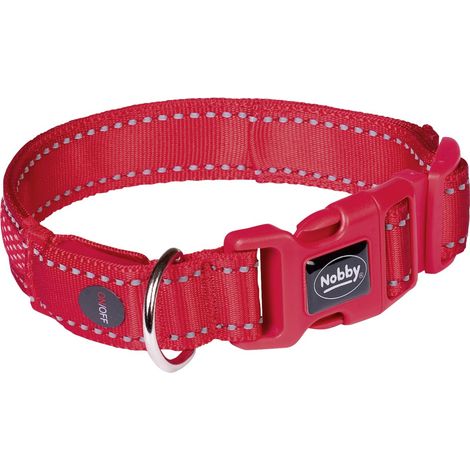 Nobby Halsband Flash Mesh rot mit 3 Leuchtmodi Halsband