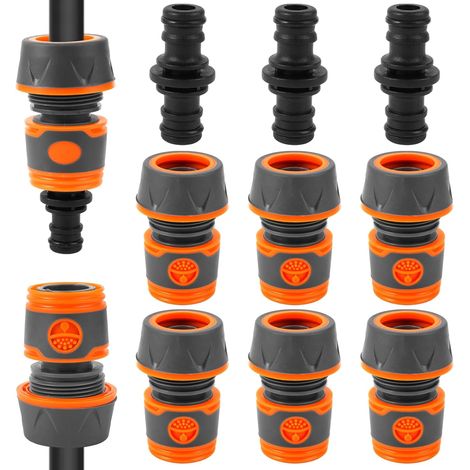 6 Pièces Connecteur Tuyau Arrosage 1/2 in Raccord Avec 3 Pièces Connecteur Rapide Tuyau Arrosage, Raccord Tuyaux d'Arrosage, Compatibles Jardin, Raccords Tuyaux Arrosages Irrigation, Lavage Voiture (1/5)