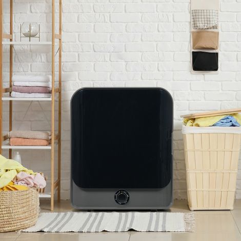 Essiccatore ad aria esausta, acciaio inox, 3 kg, capacità effettiva fino a 4,5 kg, 830 W, multifiltrazione, 5 programmi, protezione contro il surriscaldamento, montaggio a parete [Classe energetica C]