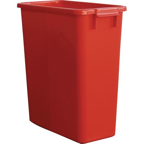 Raccoglitore di rifiuti e materiali riciclabili 60l H590xL285xP555mm PE rosso