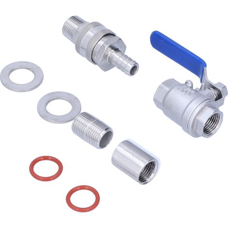 Kit de vanne boule 1/2 BSP sans soudure, raccord rapide et ensemble traversant pour bouilloire. (1/5)