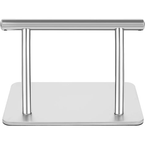 Reposapiés, metal resistente, fácil de limpiar, color plata. (1/2)