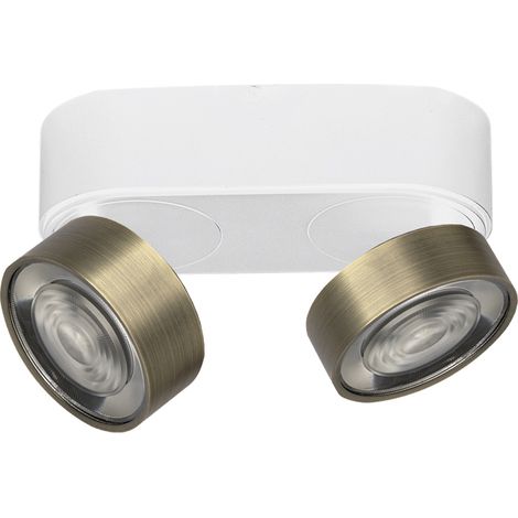 Hole Applique Et Plafonnier Led 13W 3000K Cri90 Blanc/Bronze - Plafonnier Et Applique En Aluminium Moulé Sous Pression - Rossini Illuminazione (1/5)