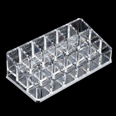 Tragbarer, transparenter Aufbewahrungskoffer mit 18 Fächern für Make-up, Schmuck, Lippenstift, Mini-Schublade, Kosmetikbox (1/5)