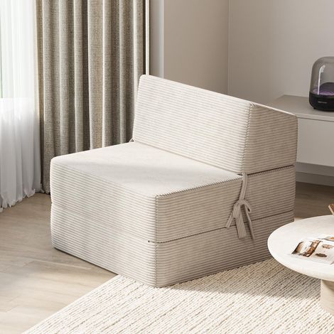 Canapé-lit Convertible Compact compressé sans Assemblage, Confortable pour Le Salon et la Chambre,Canapé Modulaire Convertible, Beige (1/5)