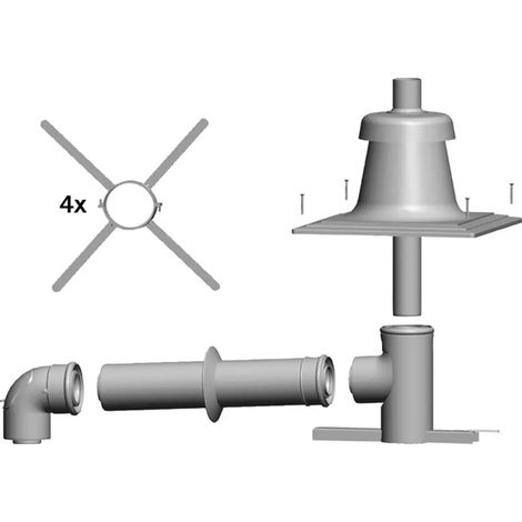 Wolf Set di collegamento DN110/160 - C33x DN110/160 nel pozzetto, copertura edst., 2651998