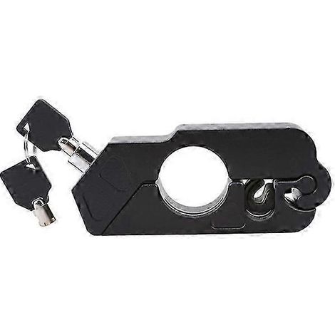 Antivol de moto en alliage d'aluminium modifié, antivol de frein de guidon, antivol solide, accessoires universels pour motos (noir) (1/5)