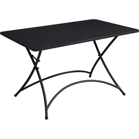 Tavolo Bar Giardino Pieghevole in Ferro per Esterni Rettangolare 120 x 70 cm (1/3)