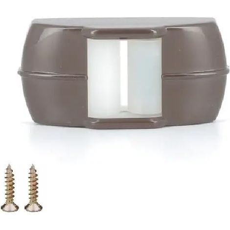 Guide sangle largeur 12 à 15mm de volet roulant avec cache PVC marron fixation verticale à visser entraxe 30mm Accessoire Rouleau Enroulement Fixation Fenêtre Store Finition (1/3)