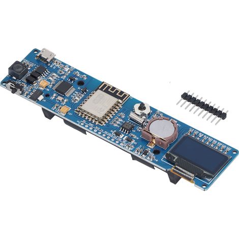 Carte de développement pour module d'horloge ESP8266 avec écran OLED 0,96 pouce et porte-batterie 18650 (1/5)